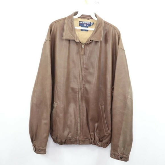 Polo Sport Ralph Lauren Soft Leather Bomber Jacket